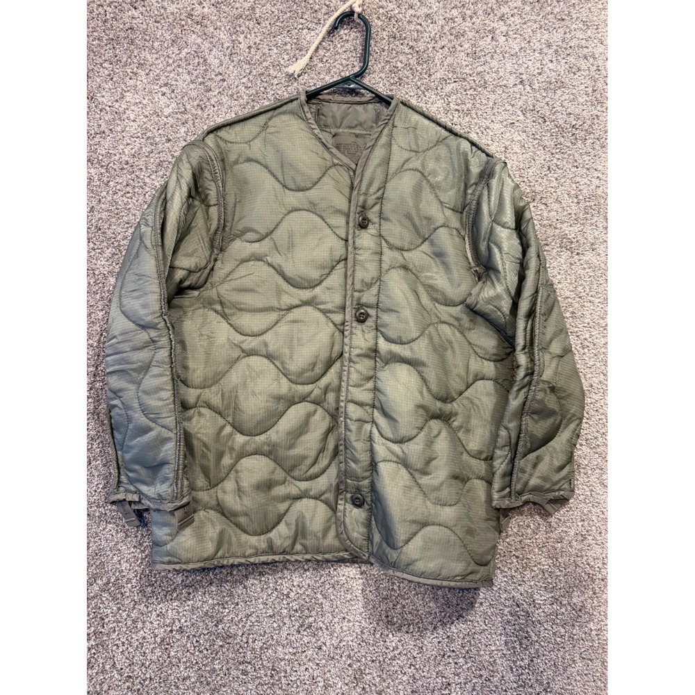 Military Coat Liner Men Small Green Cold Weather Quilted M-65 Field Jacket Liner